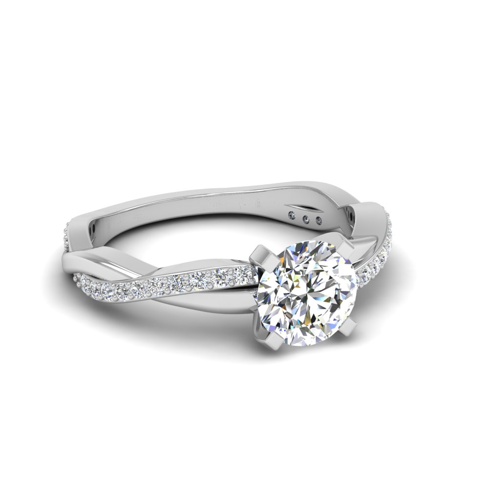 Queena Twisted Engagement Lab Grown Diamond Ring 